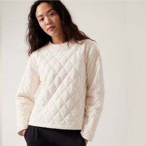 Athleta retroplush quilted crew sweatshirt